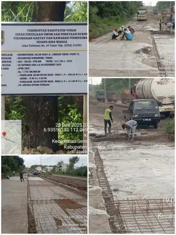 Proyek Rekonstruksi Jalan Lingkar Tuban Molor: APBD 2025 Terbuang Sia-sia, Keamanan Pengguna Jalan Terancam