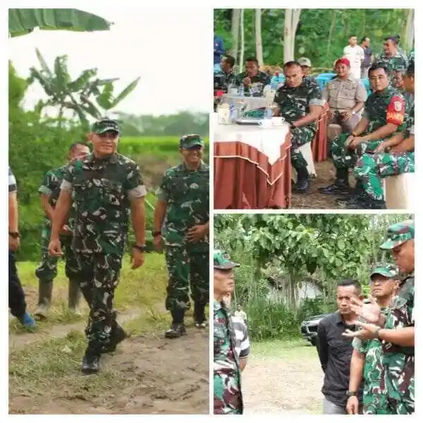 Dandim 0808/Blitar Dampingi Danrem 081/DSJ kunjungi Lokasi Sasaran Pembangunan Jembatan Gantung Di Blitar