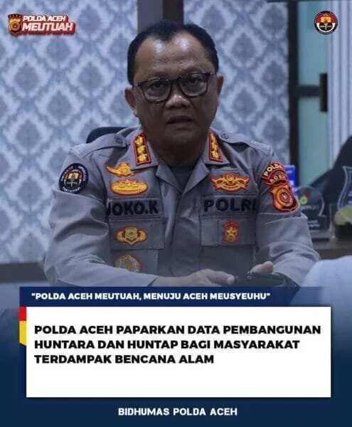 Polda Aceh Paparkan Data Pembangunan Huntara dan Huntap bagi Masyarakat Terdampak Bencana Alam