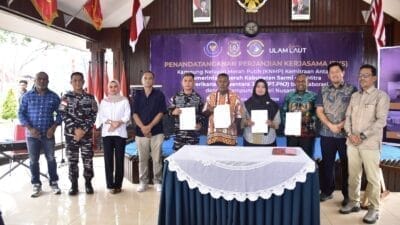 Penandatanganan PKS Kampung Nelayan Merah Putih Dorong Penguatan Ekonomi Maritim di Sarmi