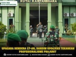 Upacara Bendera 17-an, Dandim 0906/Kkr Tekankan Profesionalisme Prajurit