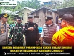 Dandim Bersama Forkopimda Kukar Tinjau Kondisi Banjir di Kecamatan Kembang Janggut
