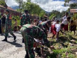 Kodim 1714/PJ Laksanakan Kegiatan “Sekolahku Bersih, Sekolahku Indah, Sekolahku Sehat” Secara Serentak di Se-Kabupaten Puncak Jaya