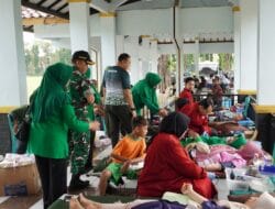 Sambut HUT ke- 80 Persit KCK, Kodim Bojonegoro Gelar Donor Darah dan Layanan Kesehatan Gratis