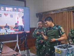 Pastikan Kesiapan Alat Komunikasi, Kodim 1710/Mimika Ikuti Vicon dengan Komlekdam XVII/Cenderawasih