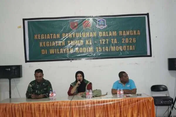 Satgas TMMD Ke-127 Kodim 1514/Morotai Gelar Penyuluhan Antikorupsi dan Pertanian di Desa Darame