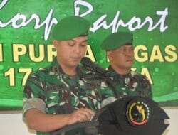 Dandim 1710/Mimika Pimpin Tradisi Korps Pindah Satuan dan Purna Tugas Prajurit