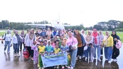 Mengenal Dunia Dirgantara, Ratusan Pelajar Makassar Kunjungi Lanud Sultan Hasanuddin