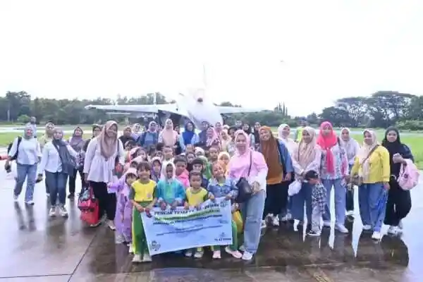 Mengenal Dunia Dirgantara, Ratusan Pelajar Makassar Kunjungi Lanud Sultan Hasanuddin