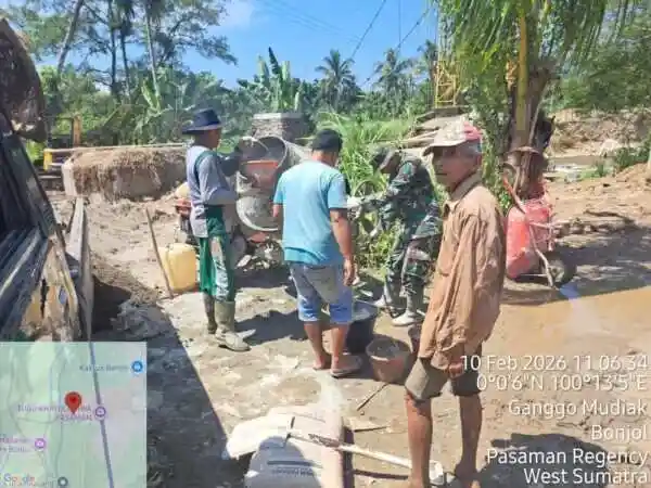TNI AD Pacu Pembangunan Jembatan Gantung Equator, Akses Warga Kampung Alai Segera Terhubung
