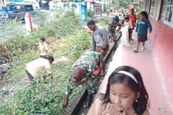 Sabtu Bersih Sekolahku, Kodim 1714/Puncak Jaya