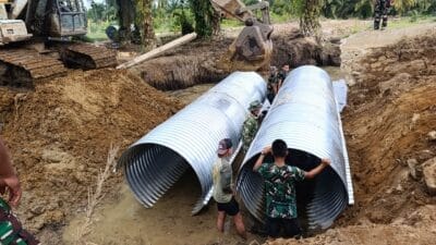 Satgas Gulbencal Kodam I/Bukit Barisan Tuntaskan Perbaikan Jembatan di Tapanuli Selatan, Akses Warga Pulih 100 Persen