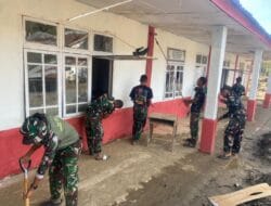 Satgas Gulbencal TNI AD Percepat Pemulihan SMPN 26 Takengon, Pastikan Sekolah Segera Kembali Digunakan