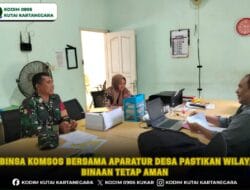 Babinsa Komsos Bersama Aparatur Desa Pastikan Wilayah Binaan Tetap Aman