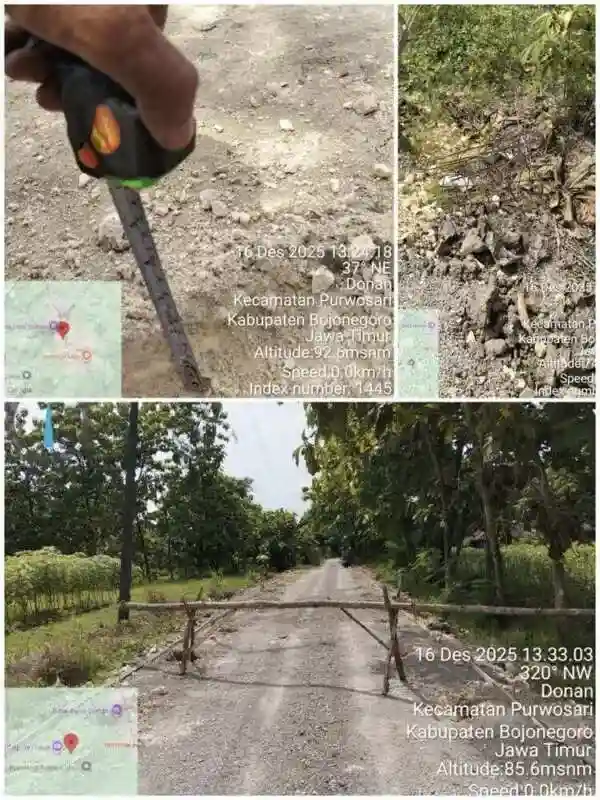 Jalan Desa Donan Retak Dini, Warga Curiga Ada Permainan Anggaran Proyek BKKD
