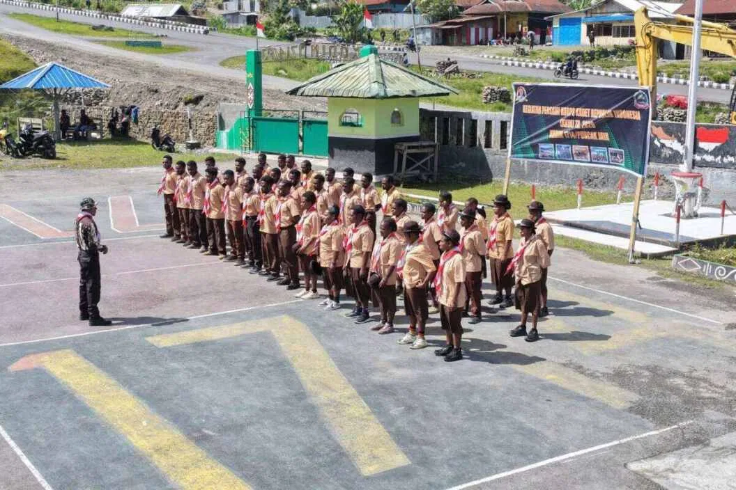 Kodim 1714/Puncak Jaya Selenggarakan Kegiatan Persami KKRI Tanamkan Nilai Kebangsaan Pada Siswa SMK Negeri 1 Mulia