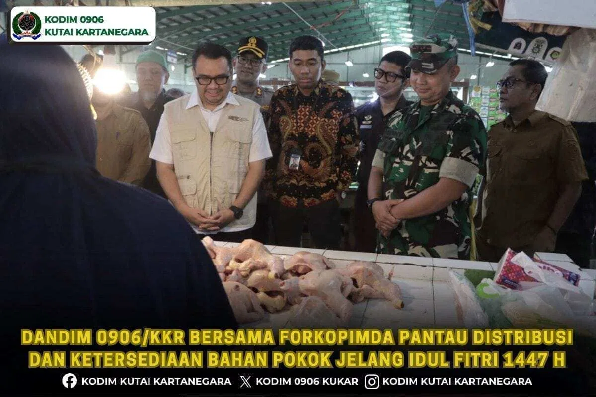 Dandim 0906/Kkr Bersama Forkopimda Pantau Distribusi dan Ketersediaan Bahan Pokok Jelang Idul Fitri 1447 H