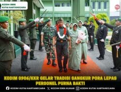 Kodim 0906/Kkr Gelar Tradisi Sangkur Pora Lepas Personel Purna Bakti