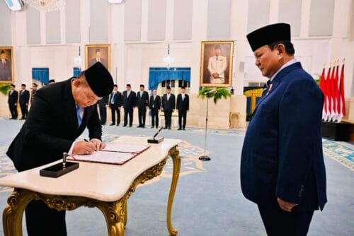 Panglima TNI Hadiri Pelantikan Menteri dan Pejabat Pemerintah Kabinet Merah Putih di Istana Negara
