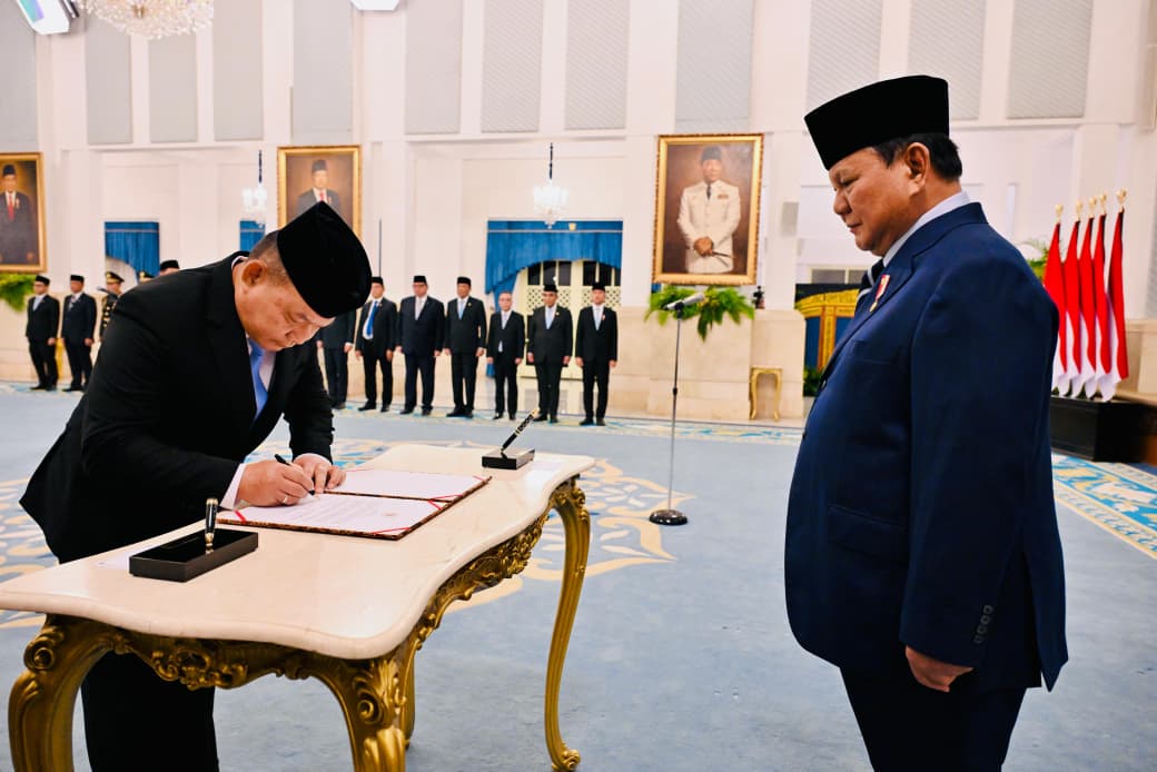 Panglima TNI Hadiri Pelantikan Menteri dan Pejabat Pemerintah Kabinet Merah Putih di Istana Negara