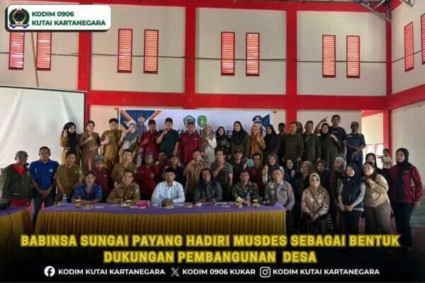 Babinsa Sungai Payang Hadiri Musdes Sebagai Bentuk Dukungan Pembangunan Desa Babinsa Sungai Payang Hadiri Musdes Sebagai Bentuk Dukungan Pembangunan Desa