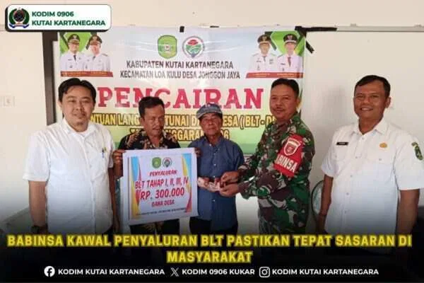 Babinsa Kawal Penyaluran BLT Pastikan Tepat Sasaran di Masyarakat