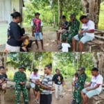 Jalin Komsos Dengan Mama-Mama, Anggota Satgas TMMD Makan Pinang Bersama Warga