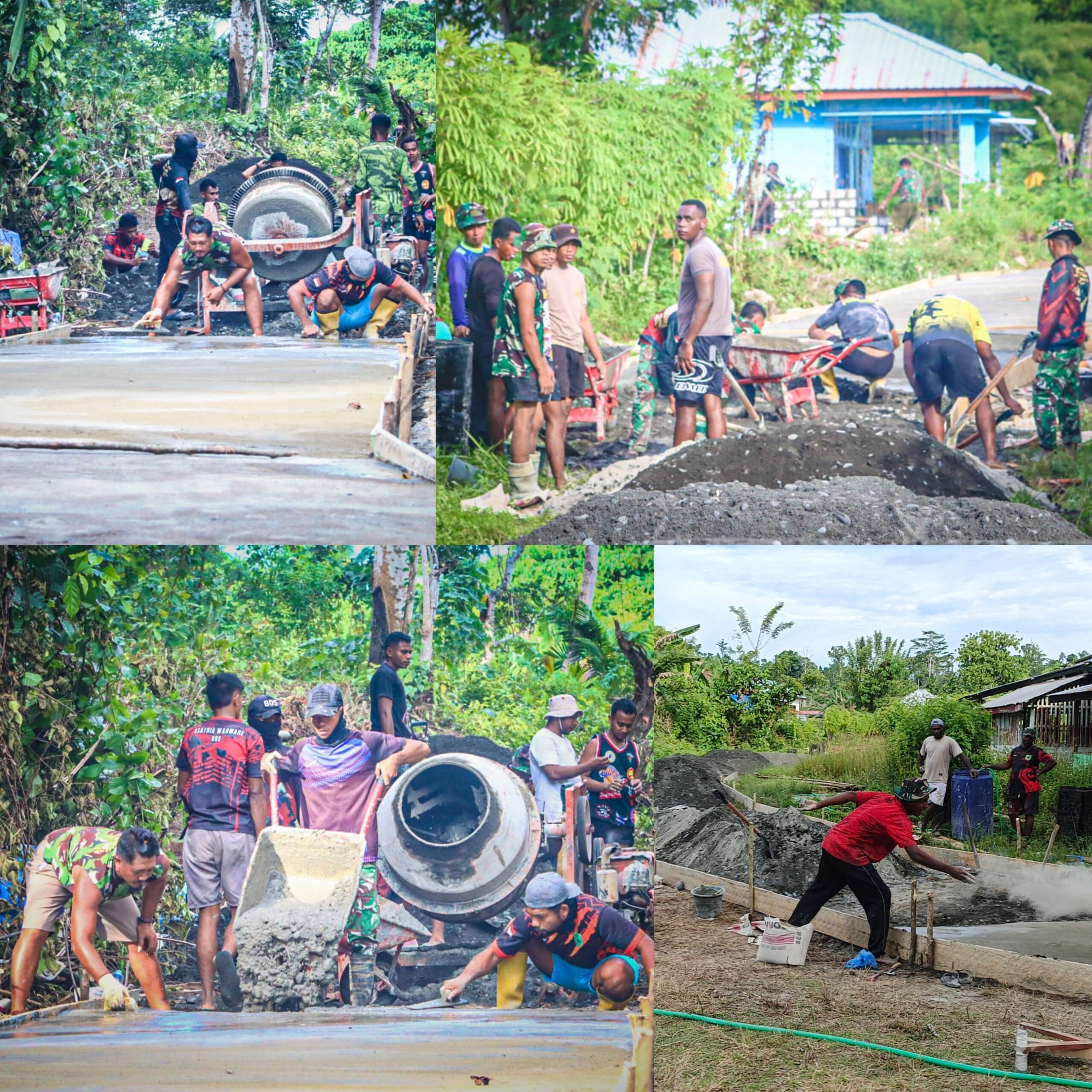 Kebut Pengecoran Jalan, Satgas TMMD KE-128 Kodim 1801/Manokwari Kejar Target Pembangunan Kebut Pengecoran Jalan, Satgas TMMD KE-128 Kodim 1801/Manokwari Kejar Target Pembangunan