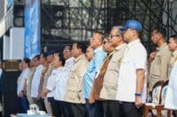 Panglima TNI Dampingi Presiden RI Hadiri  Hari Buruh Internasional