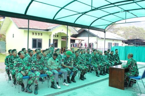 Kodim 1714/Puncak Jaya Gelar P4GN dan Tes Urin Personel Semester I TA 2026