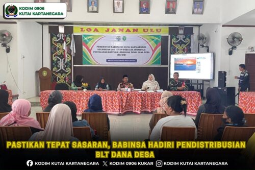 Pastikan Tepat Sasaran, Babinsa Hadiri Pendistribusian BLT Dana Desa