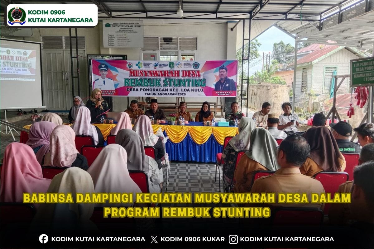 Babinsa Dampingi Kegiatan Musyawarah Desa dalam Program Rembuk Stunting Babinsa Dampingi Kegiatan Musyawarah Desa dalam Program Rembuk Stunting