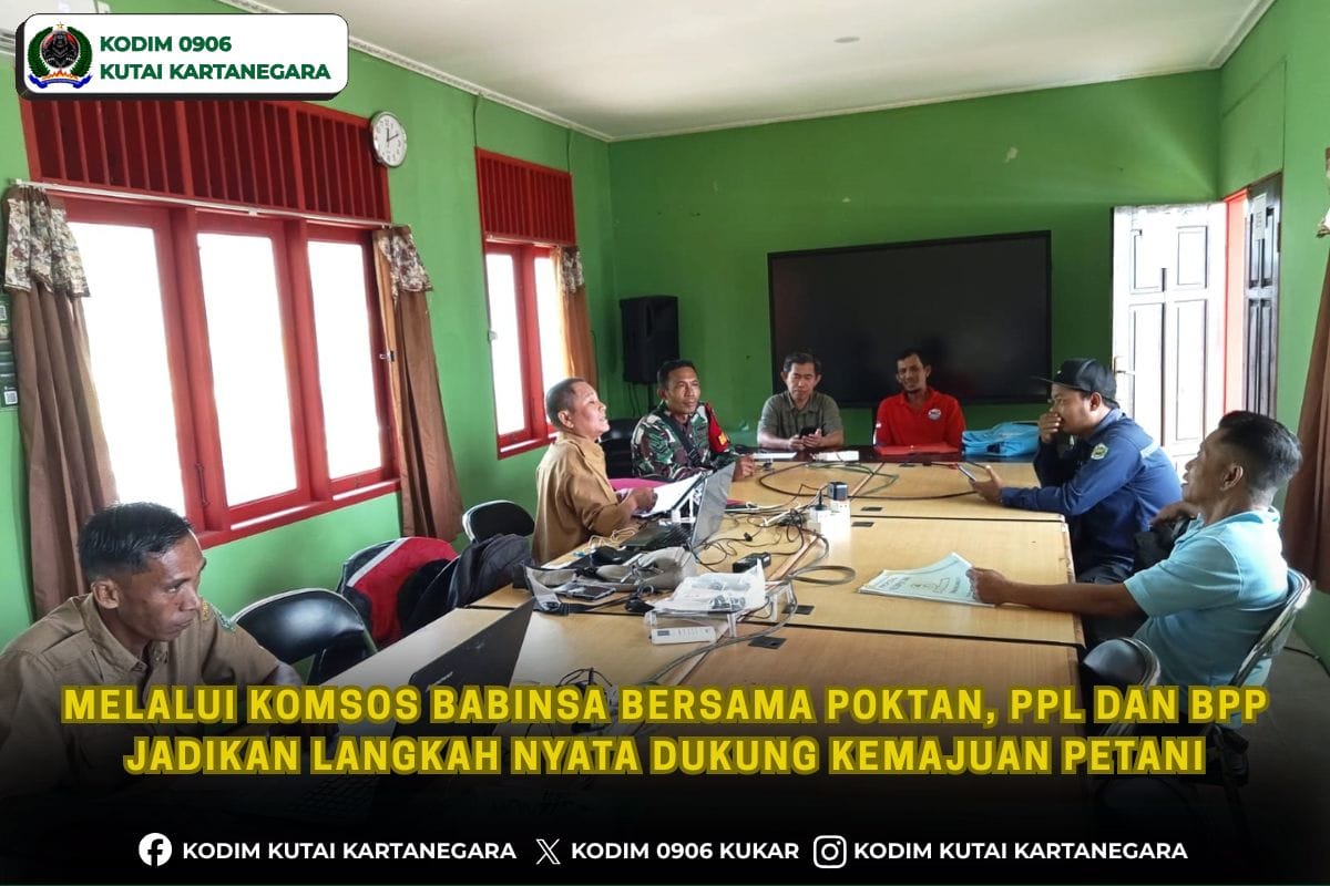 Melalui Komsos Babinsa Bersama Poktan, PPL dan BPP Jadikan Langkah Nyata Dukung Kemajuan Petani Melalui Komsos Babinsa Bersama Poktan, PPL dan BPP Jadikan Langkah Nyata Dukung Kemajuan Petani
