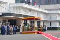 Panglima TNI Dampingi Menhan RI Terima Kunjungan Wakil Perdana Menteri sekaligus Menteri Negara Urusan Pertahanan Qatar