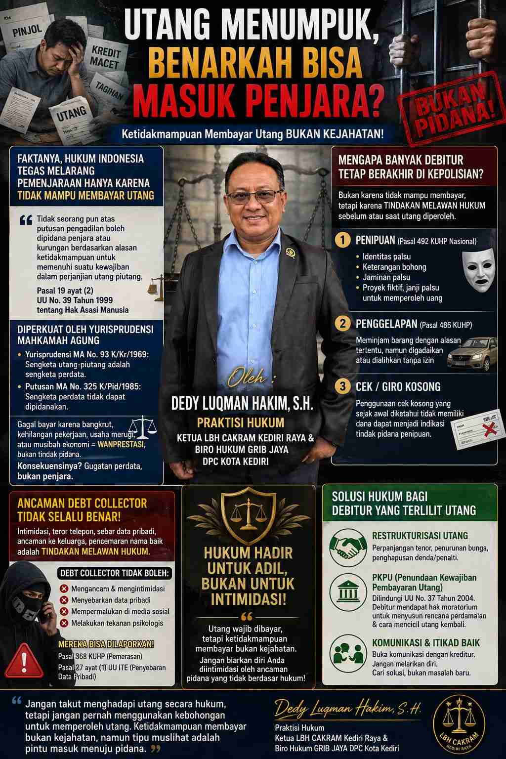 "Utang Tak Bisa Memasukkan Anda ke Penjara: Dedy Luqman Hakim Bongkar Mitos yang Selama Ini Menakut-Nakuti Debitur"