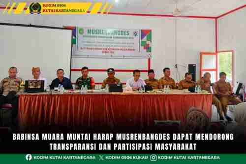 Babinsa Muara Muntai Harap Musrenbangdes dapat Mendorong Transparansi dan Partisipasi Masyarakat Babinsa Muara Muntai Harap Musrenbangdes dapat Mendorong Transparansi dan Partisipasi Masyarakat