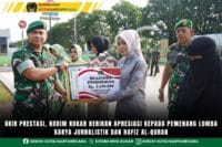 Ukir Prestasi, Kodim Kukar Berikan Apresiasi kepada Pemenang Lomba Karya Jurnalistik dan Hafiz Al-Quran