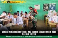 Lakukan Pengawasan Distribusi MBG, Babinsa Sebulu Pastikan Menu Makanan Higienis