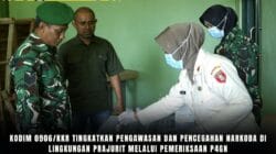 Kodim 0906/Kkr Tingkatkan Pengawasan dan Pencegahan Narkoba di Lingkungan Prajurit Melalui Pemeriksaan P4GN