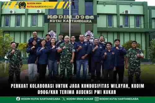 Perkuat Kolaborasi Untuk Jaga Kondusifitas Wilayah, Kodim 0906/Kkr Terima Audensi PWI Kukar