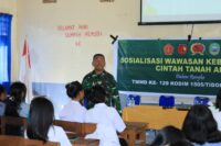 Dari Sekolah untuk Indonesia, TMMD ke-129 Kodim 1505/Tidore Bekali Pelajar dengan Wawasan Kebangsaan