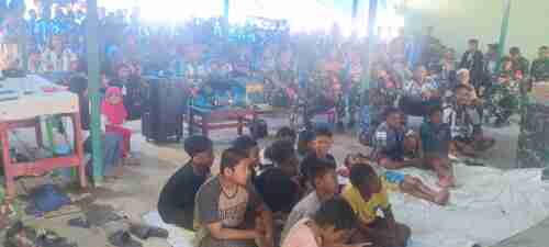 Tumbuhkan Semangat Kebersamaan, Kodim 1710/Mimika Kembali Gelar Nobar Piala Dunia Bersama Masyarakat