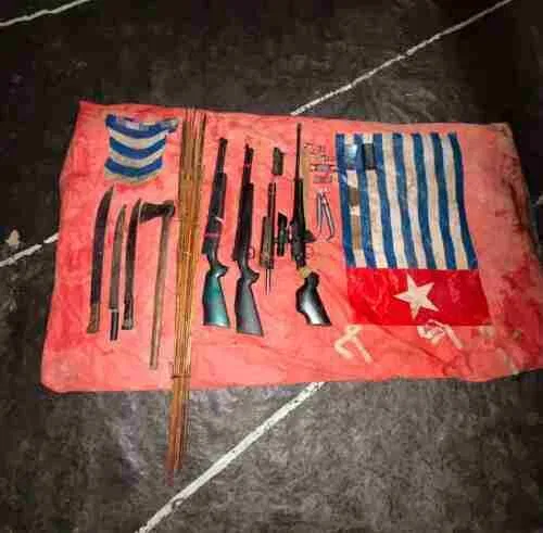 Langkah Nyata Menjaga Papua Damai: Koops TNI Habema Kuasai Honai Kelompok Bersenjata OPM, Tiga Pucuk Senjata Api Berhasil Diamankan