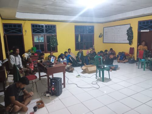 Semarakkan Kebersamaan, Satgas TMMD Ke-129 Kodim 1807/Sorong Selatan Gelar Nobar Final Piala Dunia 2026 Bersama Masyarakat