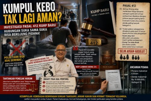INVESTIGASI | Antara Moral, Privasi, dan Pidana: Membongkar Fakta yang Keliru Dipahami tentang Pasal 412 KUHP Baru