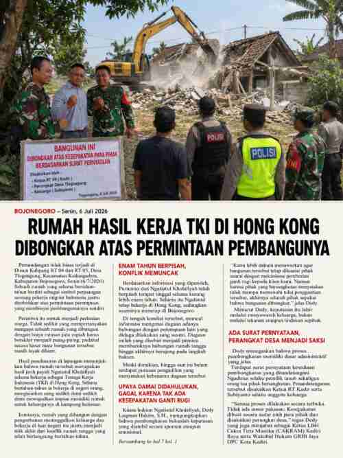 Puing-Puing Perjuangan Seorang TKI: Menguak Kronologi Pembongkaran Rumah yang Mengguncang Bojonegoro Puing-Puing Perjuangan Seorang TKI: Menguak Kronologi Pembongkaran Rumah yang Mengguncang Bojonegoro