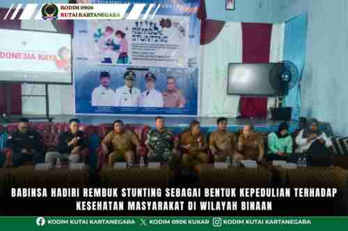 Babinsa Hadiri Rembuk Stunting Sebagai Bentuk Kepedulian Terhadap Kesehatan Masyarakat Di Wilayah Binaan