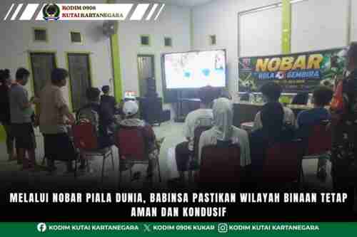 Melalui Nobar Piala Dunia, Babinsa Pastikan Wilayah Binaan Tetap Aman dan Kondusif Melalui Nobar Piala Dunia, Babinsa Pastikan Wilayah Binaan Tetap Aman dan Kondusif