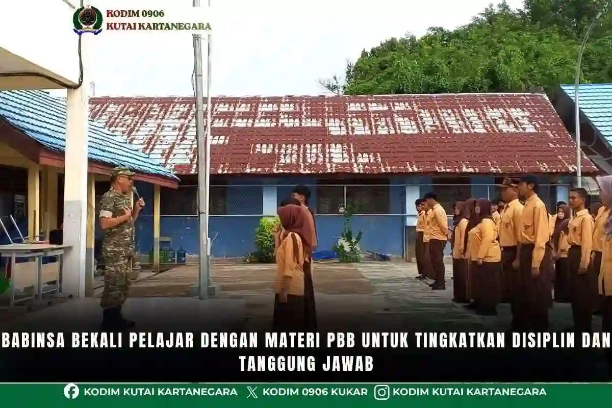 Babinsa Bekali Pelajar Dengan Materi PBB Untuk Tingkatkan Disiplin Dan Tanggung Jawab