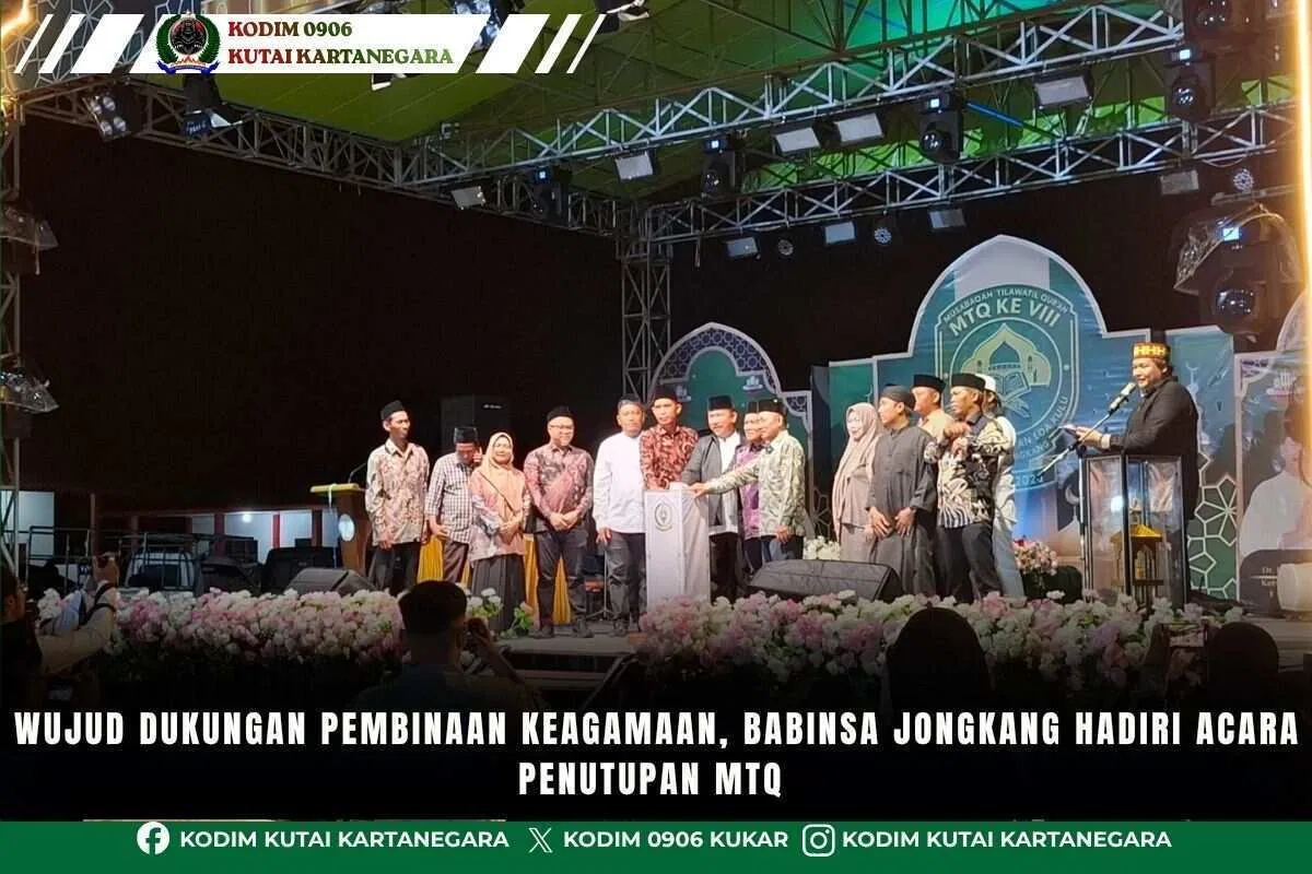 Wujud Dukungan Pembinaan Keagamaan, Babinsa Jongkang Hadiri Acara Penutupan MTQ Wujud Dukungan Pembinaan Keagamaan, Babinsa Jongkang Hadiri Acara Penutupan MTQ